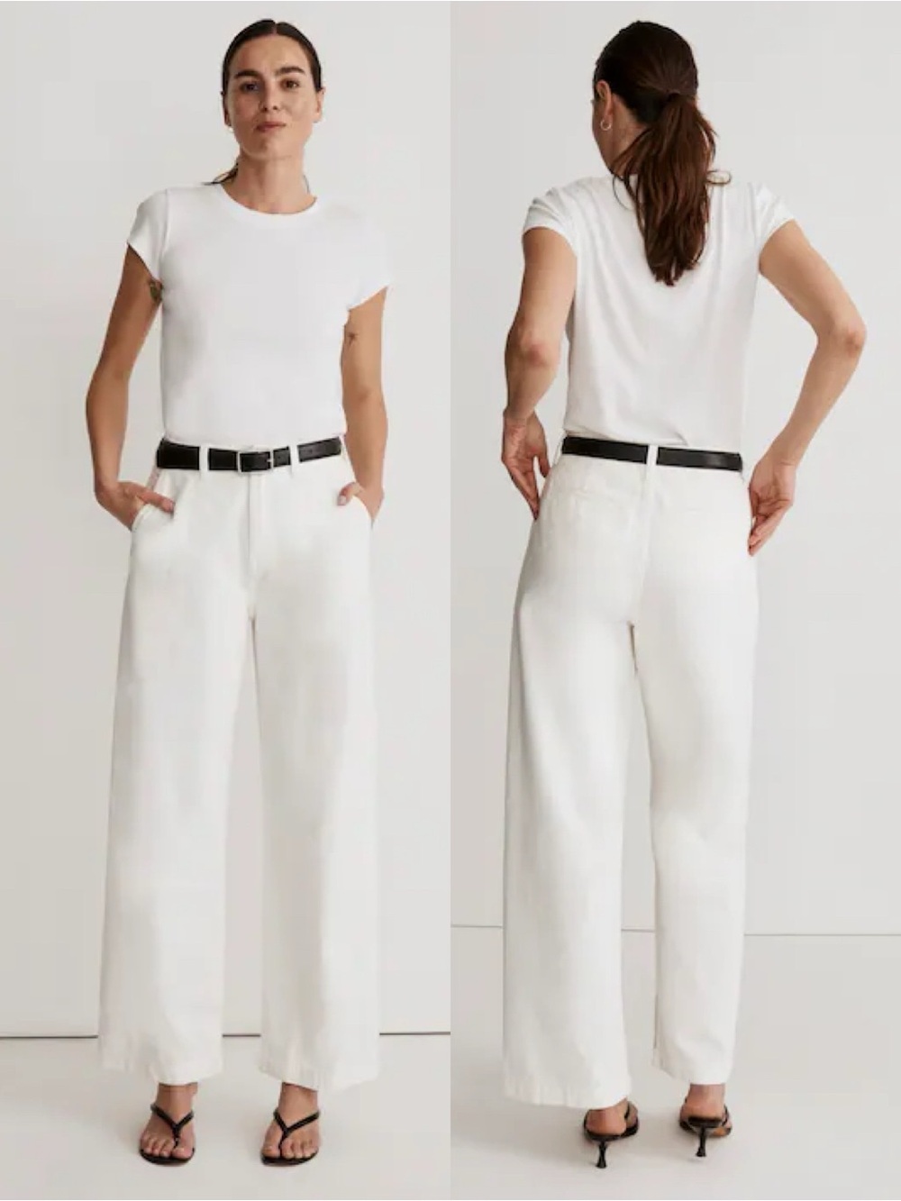 Madewell | NWT The Harlow Wide Leg Jean in Tile White 27